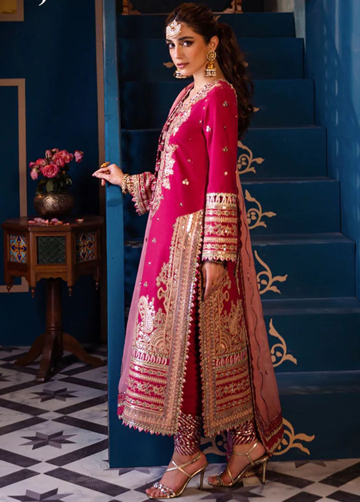 Fasana-e-Ishq By Asim Jofa Embroidered Lawn Suit Unstitched 3 Piece AJ24F AJFI-18 - Luxury Collection