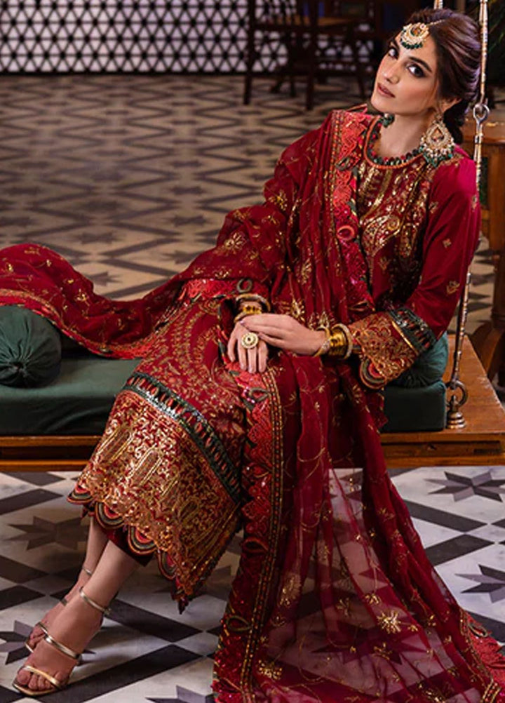 Fasana-e-Ishq By Asim Jofa Embroidered Lawn Suit Unstitched 3 Piece AJ24F AJFI-21 - Luxury Collection