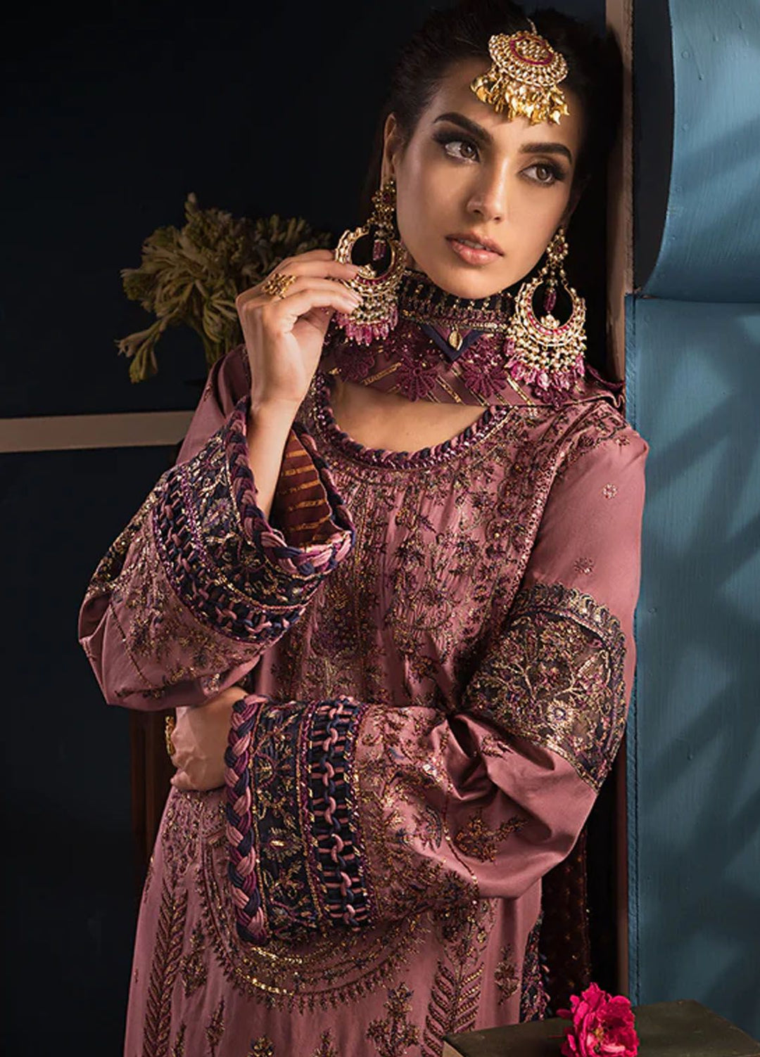 Fasana-e-Ishq By Asim Jofa Embroidered Lawn Suit Unstitched 3 Piece AJ24F AJFI-22 - Luxury Collection