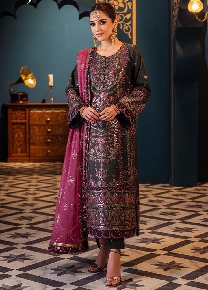 Fasana-e-Ishq By Asim Jofa Embroidered Lawn Suit Unstitched 3 Piece AJ24F AJFI-23 - Luxury Collection