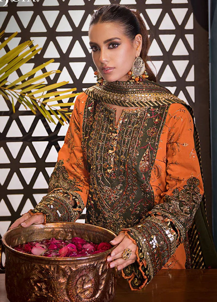 Fasana-e-Ishq By Asim Jofa Embroidered Lawn Suit Unstitched 3 Piece AJ24F AJFI-24 - Luxury Collection