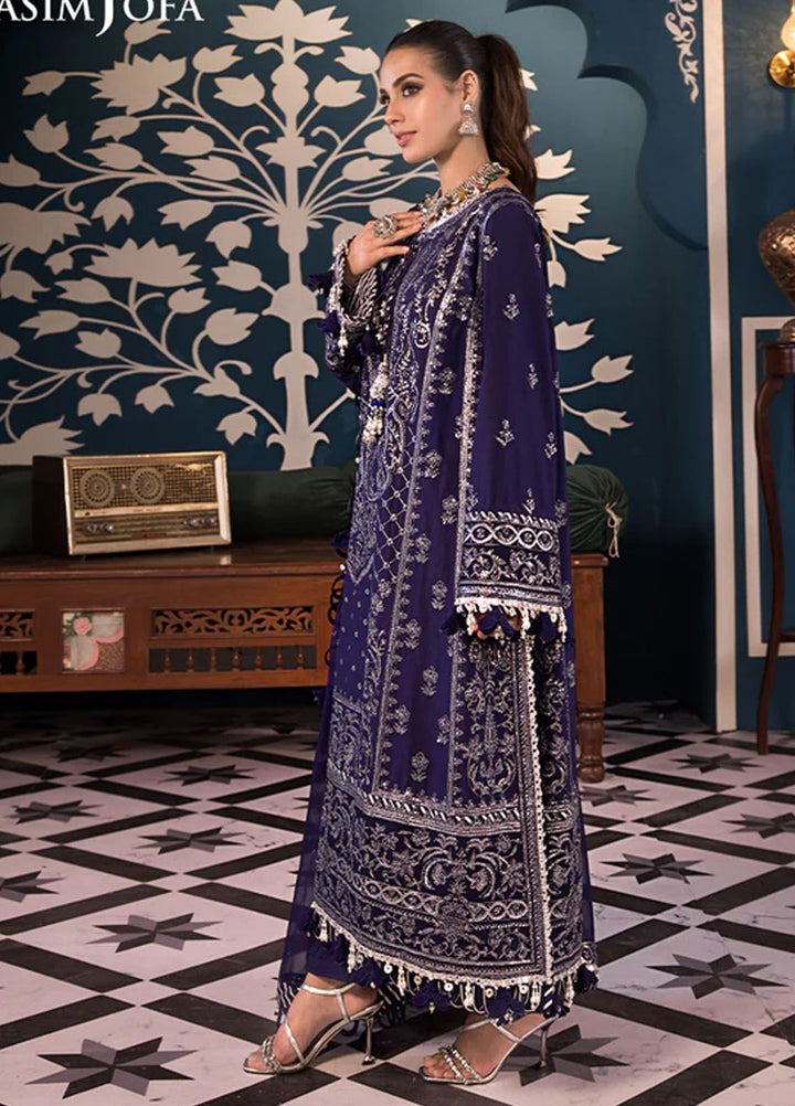 Fasana-e-Ishq By Asim Jofa Embroidered Lawn Suit Unstitched 3 Piece AJ24F AJFI-25 - Luxury Collection