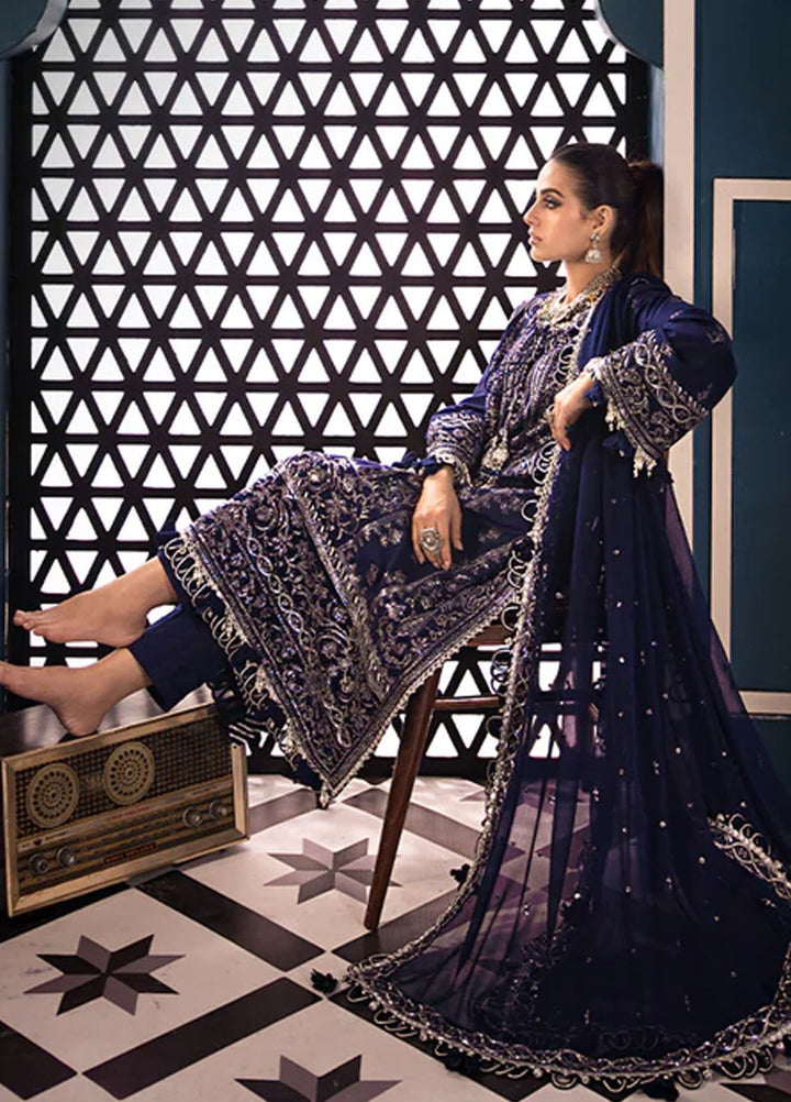 Fasana-e-Ishq By Asim Jofa Embroidered Lawn Suit Unstitched 3 Piece AJ24F AJFI-25 - Luxury Collection