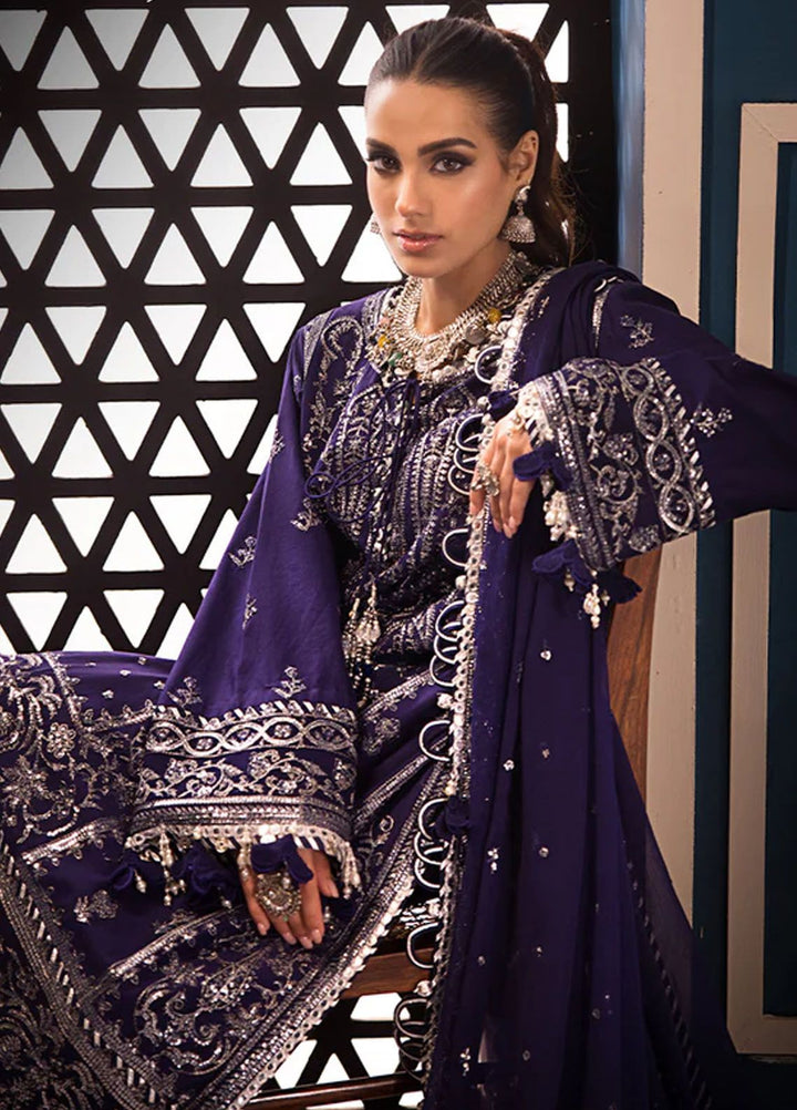 Fasana-e-Ishq By Asim Jofa Embroidered Lawn Suit Unstitched 3 Piece AJ24F AJFI-25 - Luxury Collection