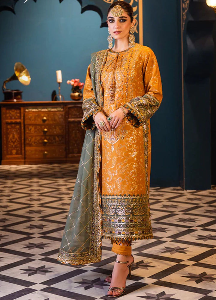 Fasana-e-Ishq By Asim Jofa Embroidered Lawn Suit Unstitched 3 Piece AJ24F AJFI-26 - Luxury Collection