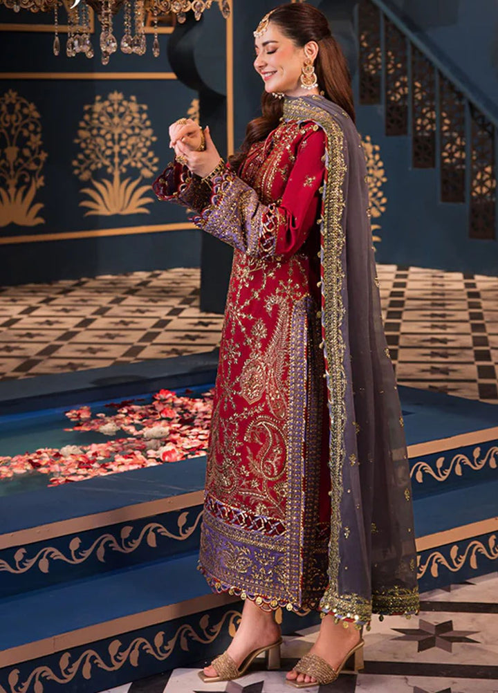Fasana-e-Ishq By Asim Jofa Embroidered Lawn Suit Unstitched 3 Piece AJ24F AJFI-27 - Luxury Collection
