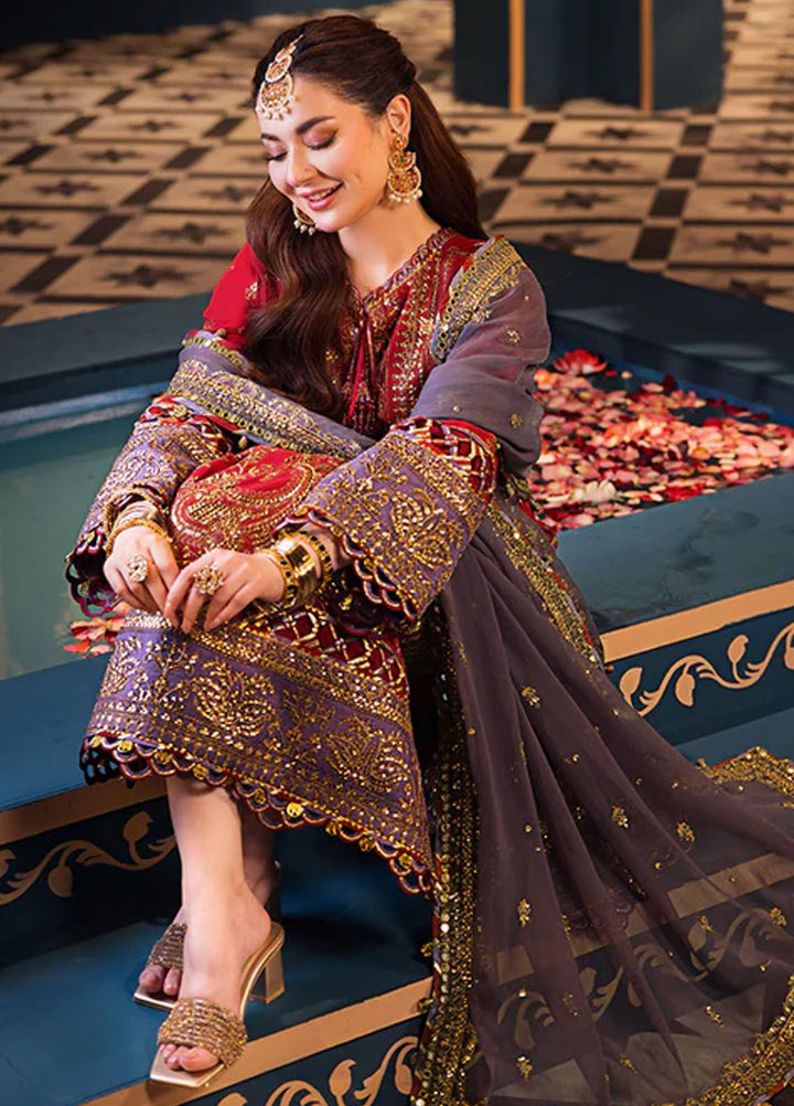 Fasana-e-Ishq By Asim Jofa Embroidered Lawn Suit Unstitched 3 Piece AJ24F AJFI-27 - Luxury Collection