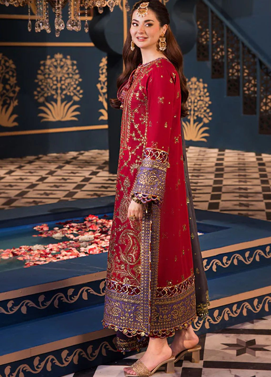 Fasana-e-Ishq By Asim Jofa Embroidered Lawn Suit Unstitched 3 Piece AJ24F AJFI-27 - Luxury Collection