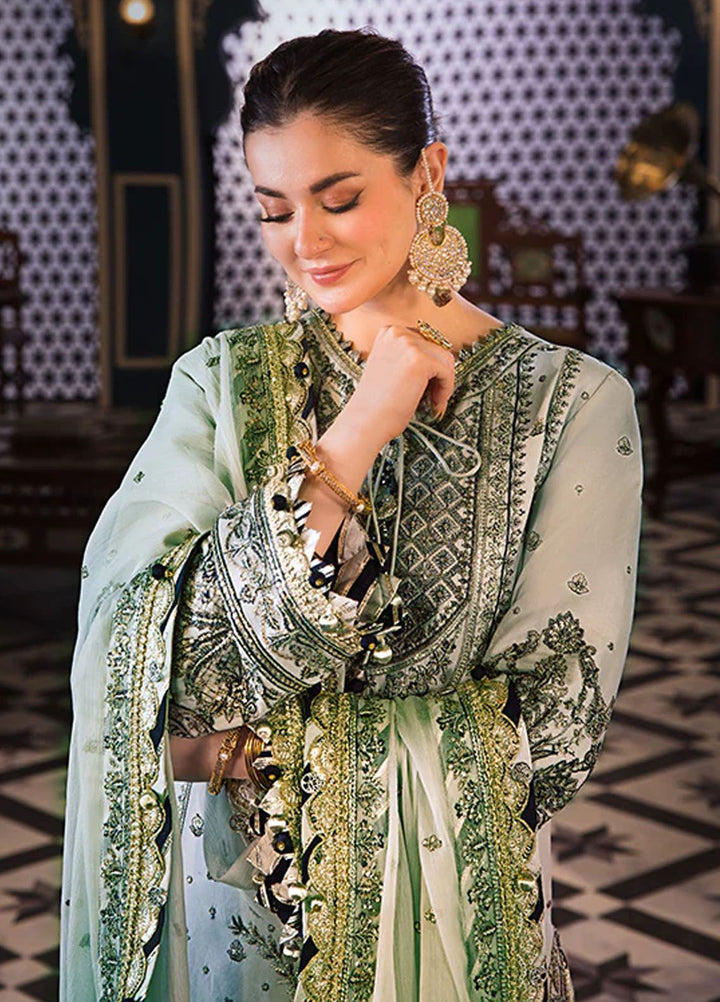 Fasana-e-Ishq By Asim Jofa Embroidered Lawn Suit Unstitched 3 Piece AJ24F AJFI-28 - Luxury Collection