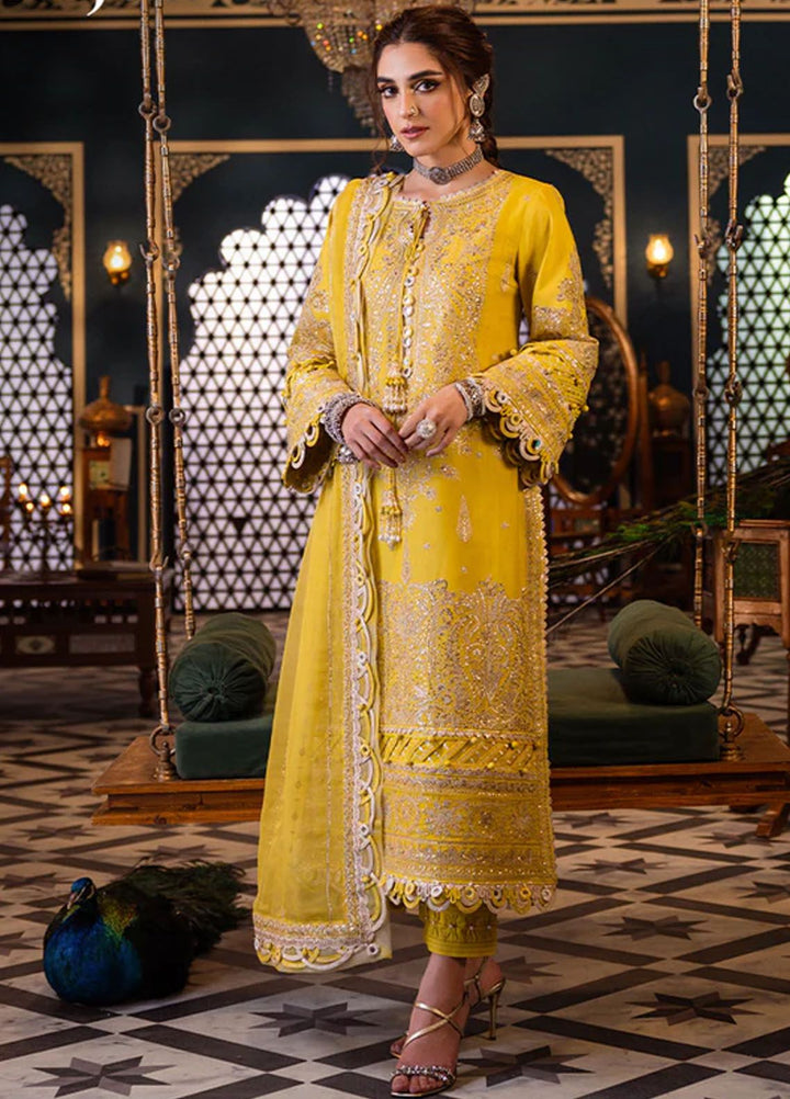 Fasana-e-Ishq By Asim Jofa Embroidered Lawn Suit Unstitched 3 Piece AJ24F AJFI-29 - Luxury Collection