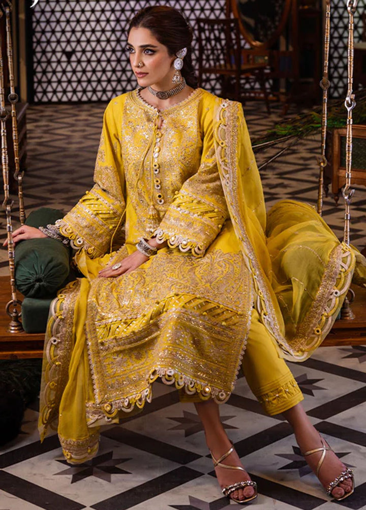 Fasana-e-Ishq By Asim Jofa Embroidered Lawn Suit Unstitched 3 Piece AJ24F AJFI-29 - Luxury Collection