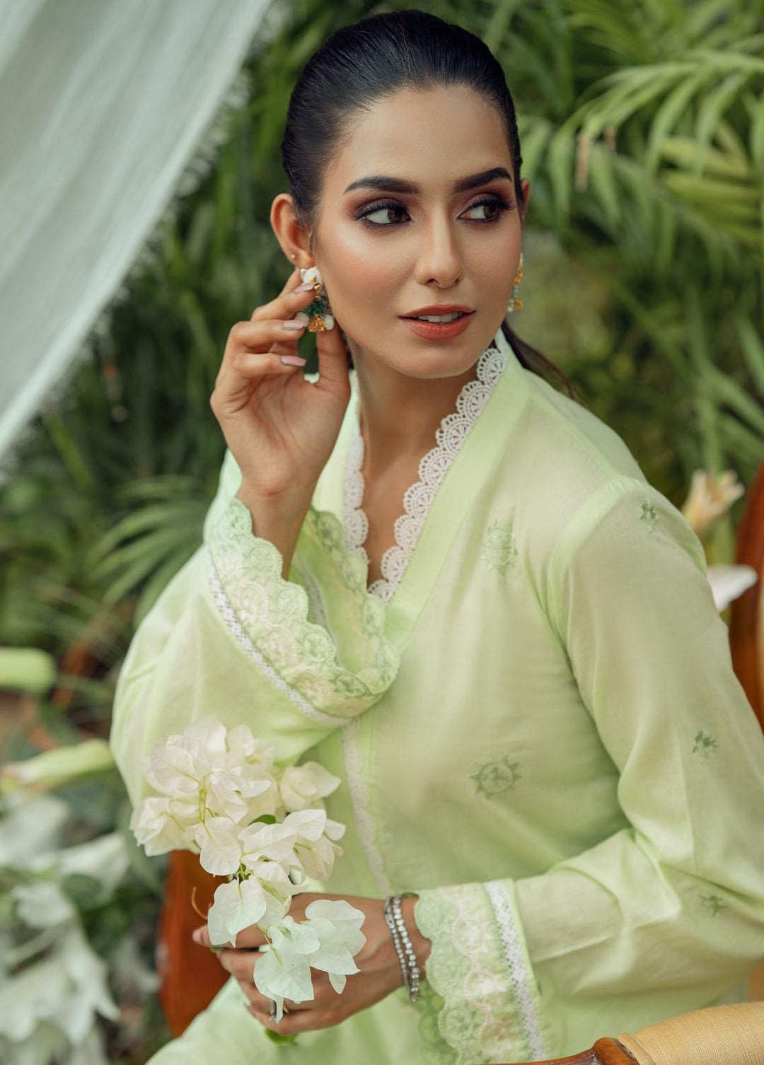 Fascino Pret Embroidered Cotton 3 Piece Suit OVAL