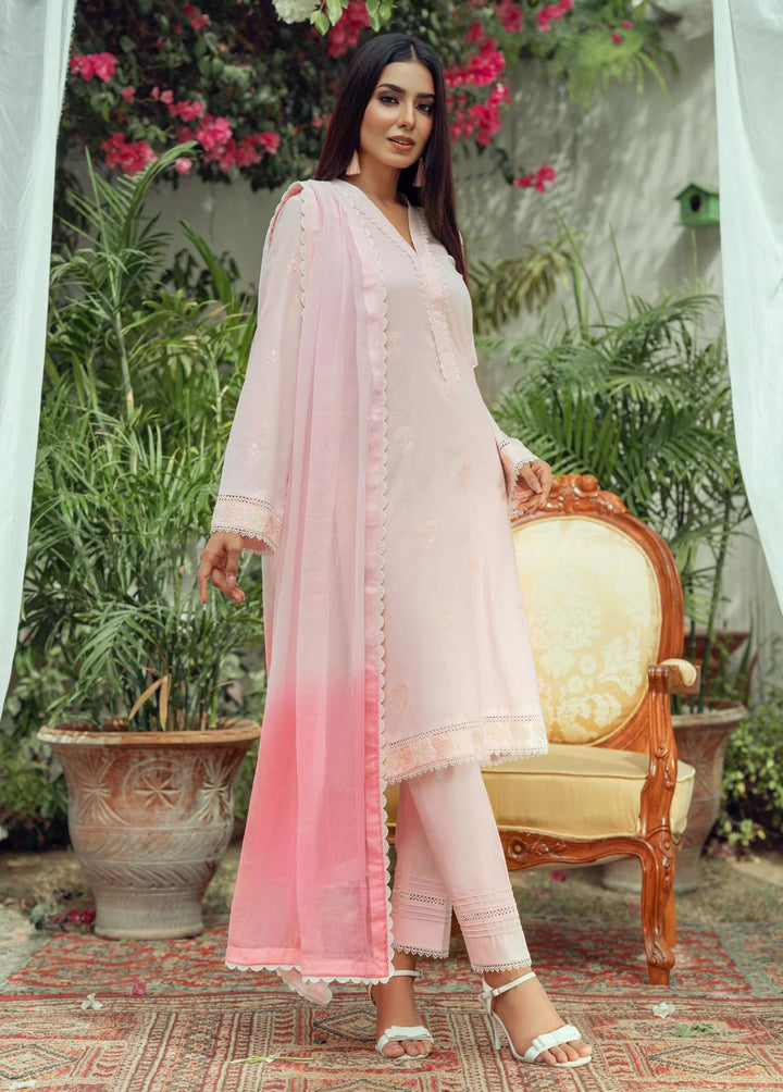 Fascino Pret Embroidered Cotton 3 Piece Suit PEAR