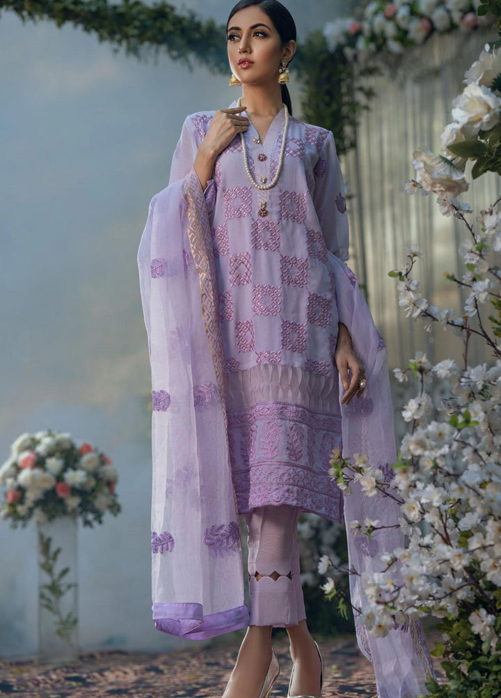 Fascino Embroidered Chiffon Suits Unstitched 3 Piece FN21LF Aster - Luxury Collection