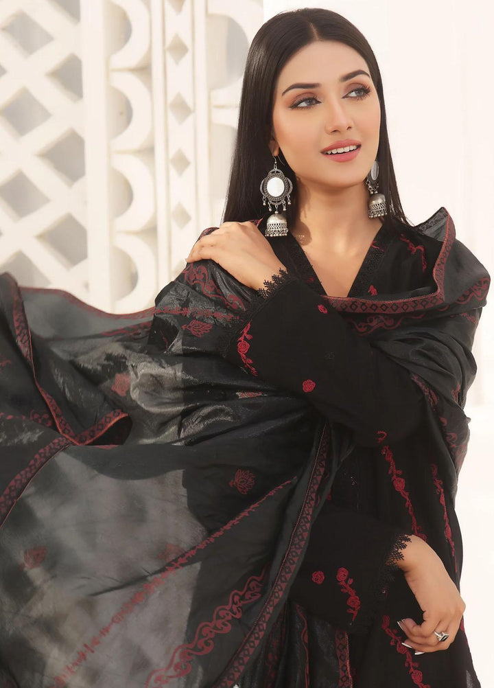 Fascino Pret Embroidered Cotton 3 Piece Suit Magistic Night