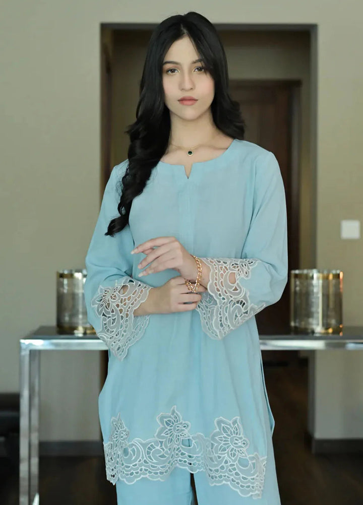 Fascino Pret Embroidered Silk 2 Piece Suit Capri