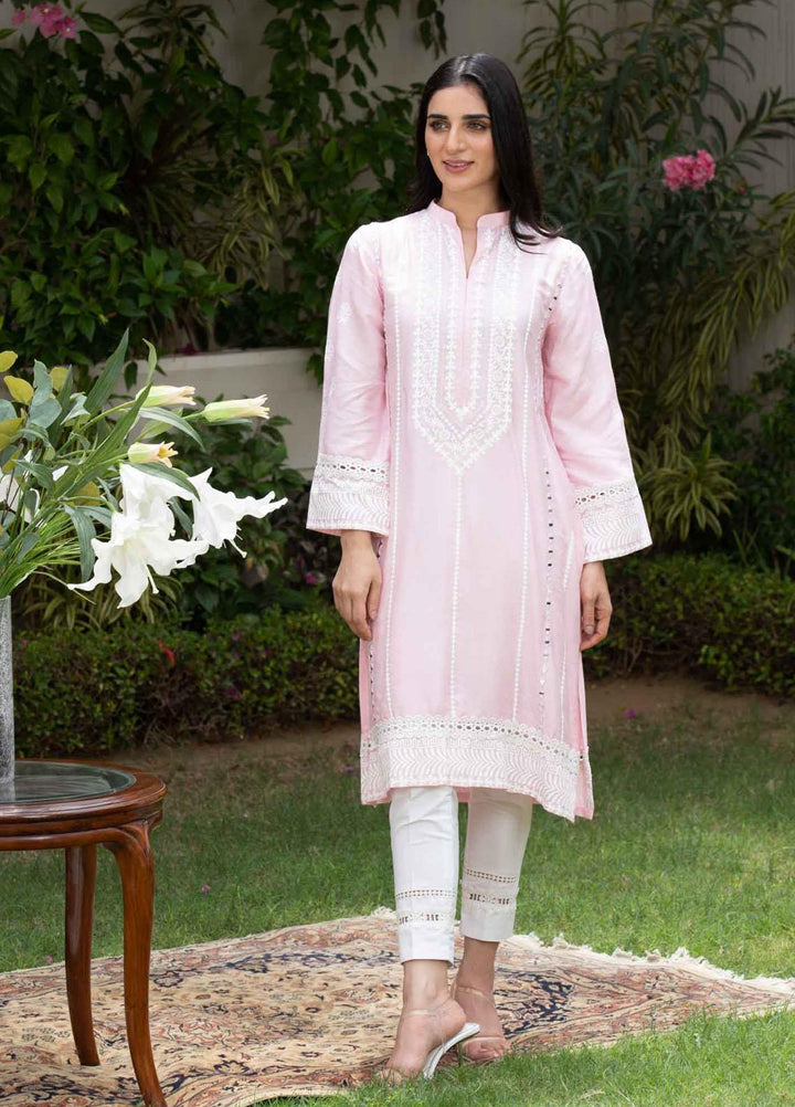 Fascino Luxury Pret  Cotton Net Shirt FN21ES BLUSH