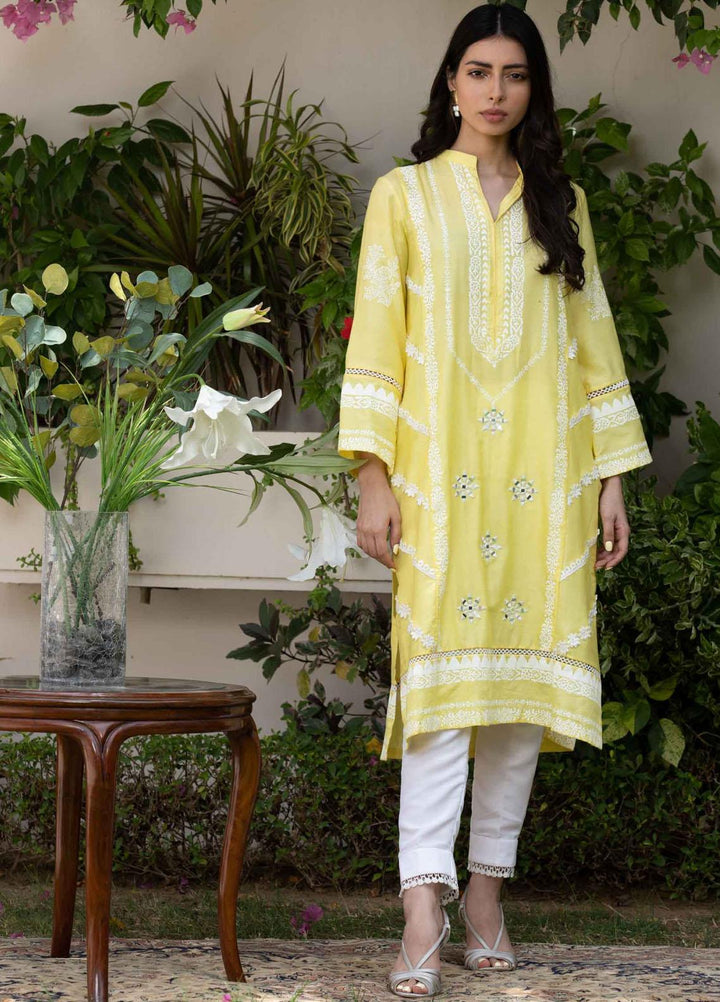 Fascino Luxury Pret  Cotton Net Shirt FN21ES SUNFLOWER