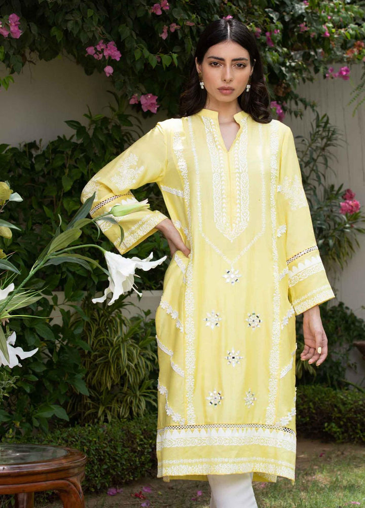 Fascino Luxury Pret  Cotton Net Shirt FN21ES SUNFLOWER