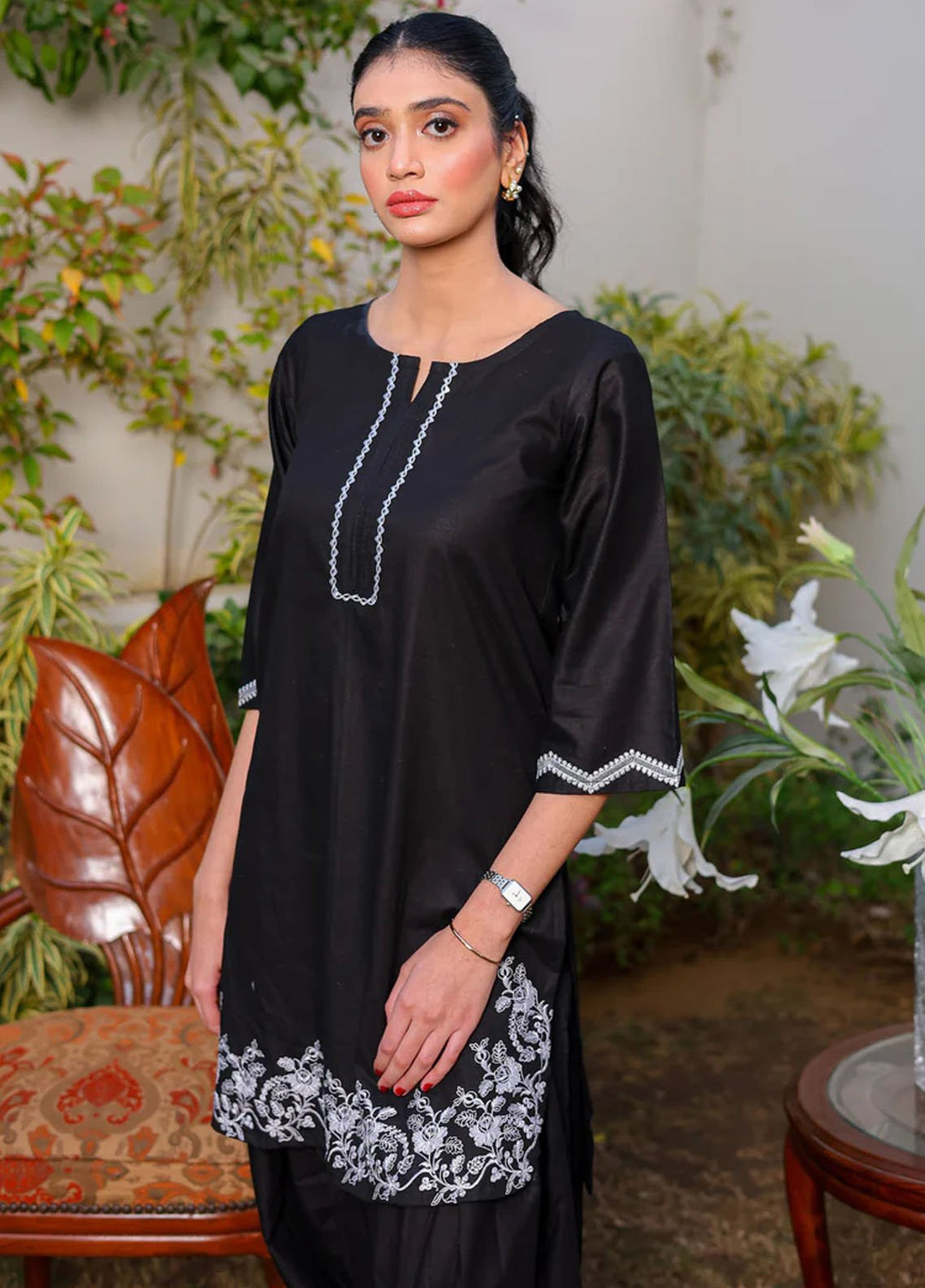 Fascino Pret Printed Cotton 2 Piece Suit Blackberry