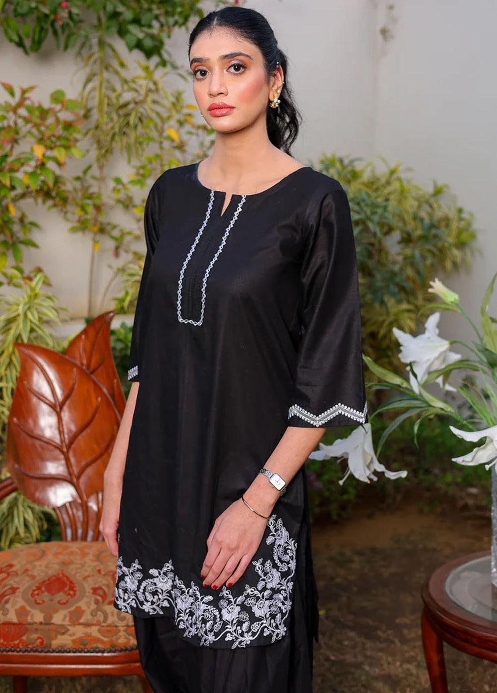Fascino Pret Printed Cotton 2 Piece Suit Blackberry