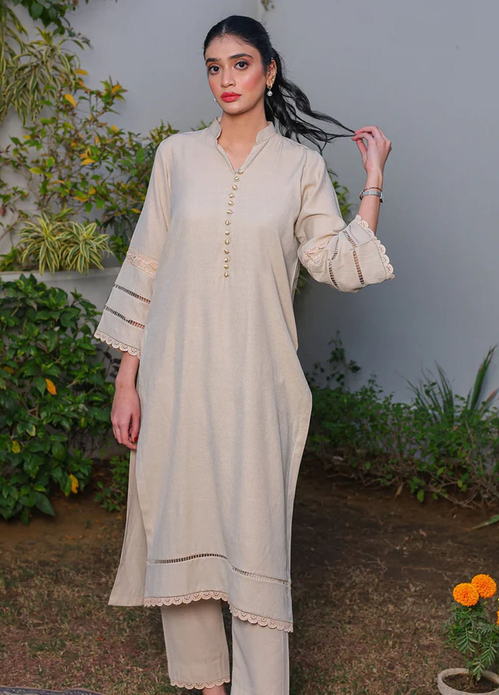 Fascino Pret Printed Cotton 2 Piece Suit Sand Dune
