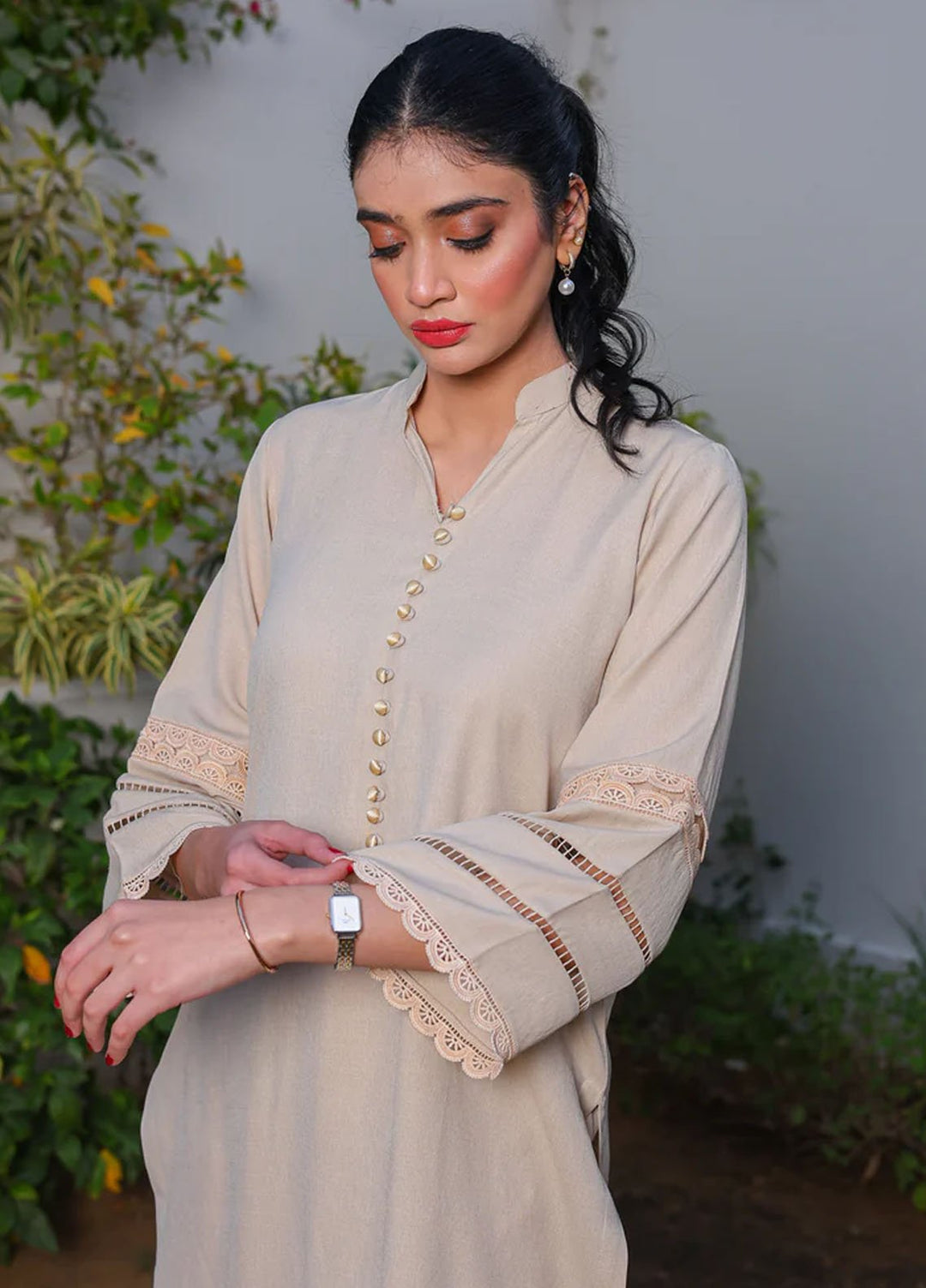 Fascino Pret Printed Cotton 2 Piece Suit Sand Dune