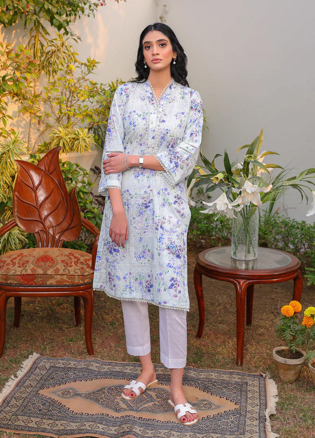Fascino Pret Printed Cotton 2 Piece Suit Tulip