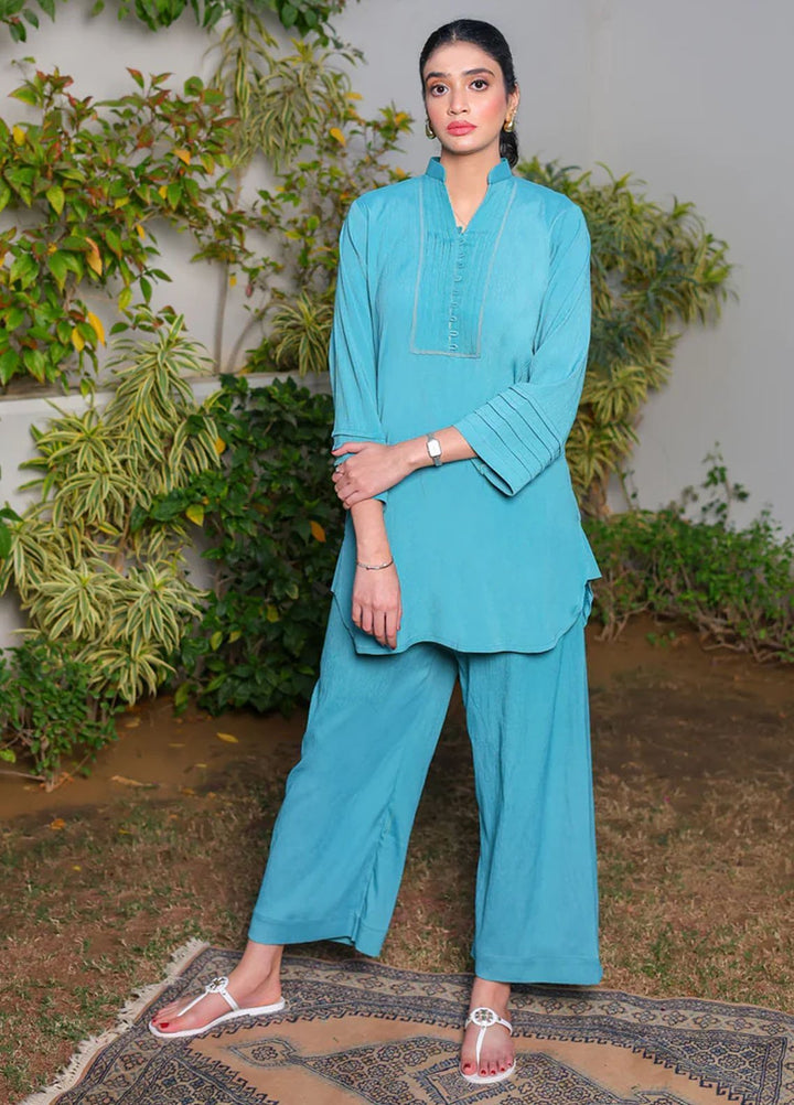 Fascino Pret Printed Korean Silk 2 Piece Suit Hudor