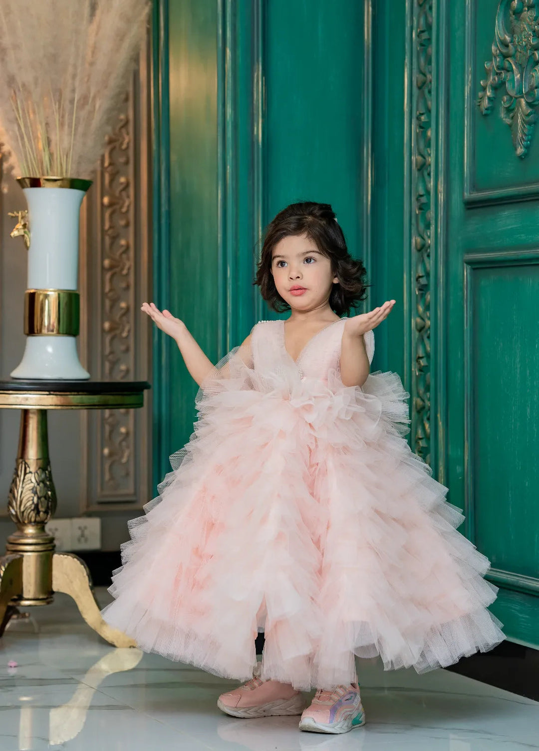 Fashion With Style Hub Pret Plain Net 1 Piece Avilina Frock