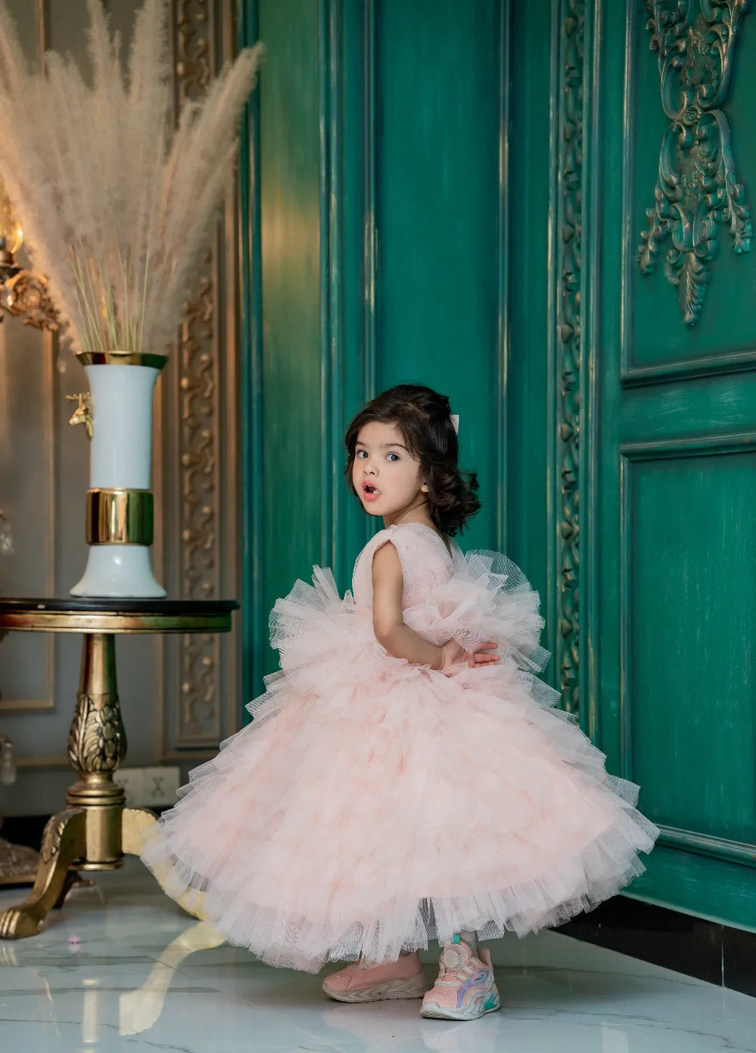 Fashion With Style Hub Pret Plain Net 1 Piece Avilina Frock