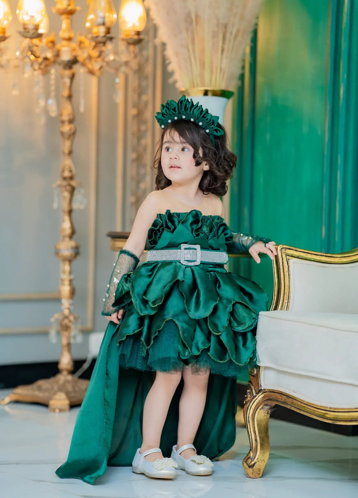 Fashion With Style Hub Pret Plain Net 1 Piece Jade Frock