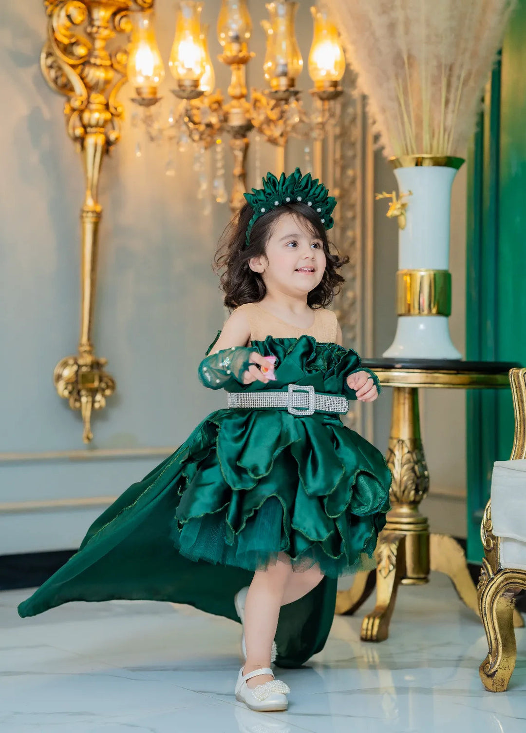 Fashion With Style Hub Pret Plain Net 1 Piece Jade Frock