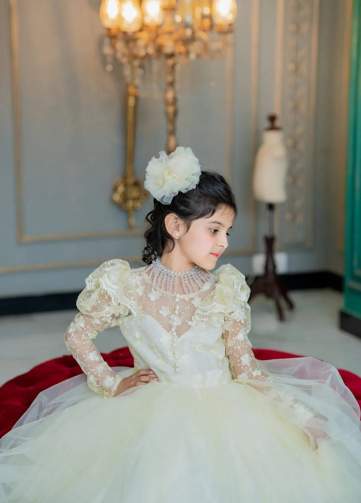 Fashion With Style Hub Pret Plain Net 1 Piece Whimsi Frock