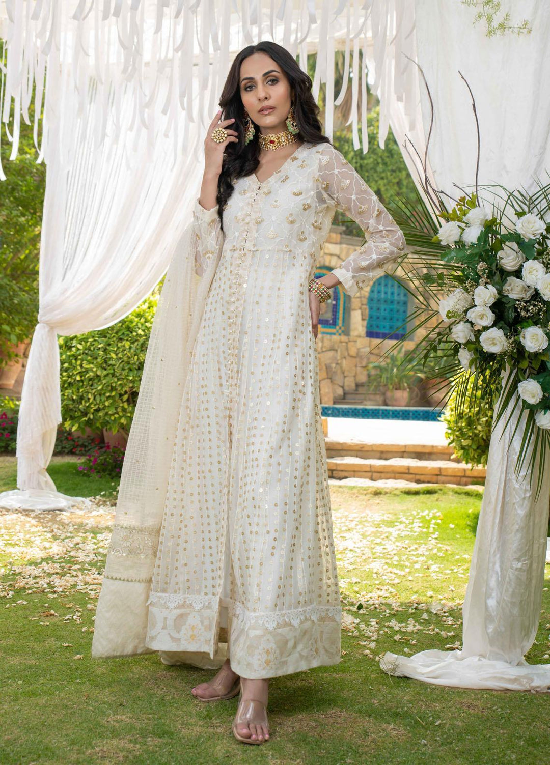 Fatima Khan Luxury Pret  Net Shirt 5007 SHAHEEN