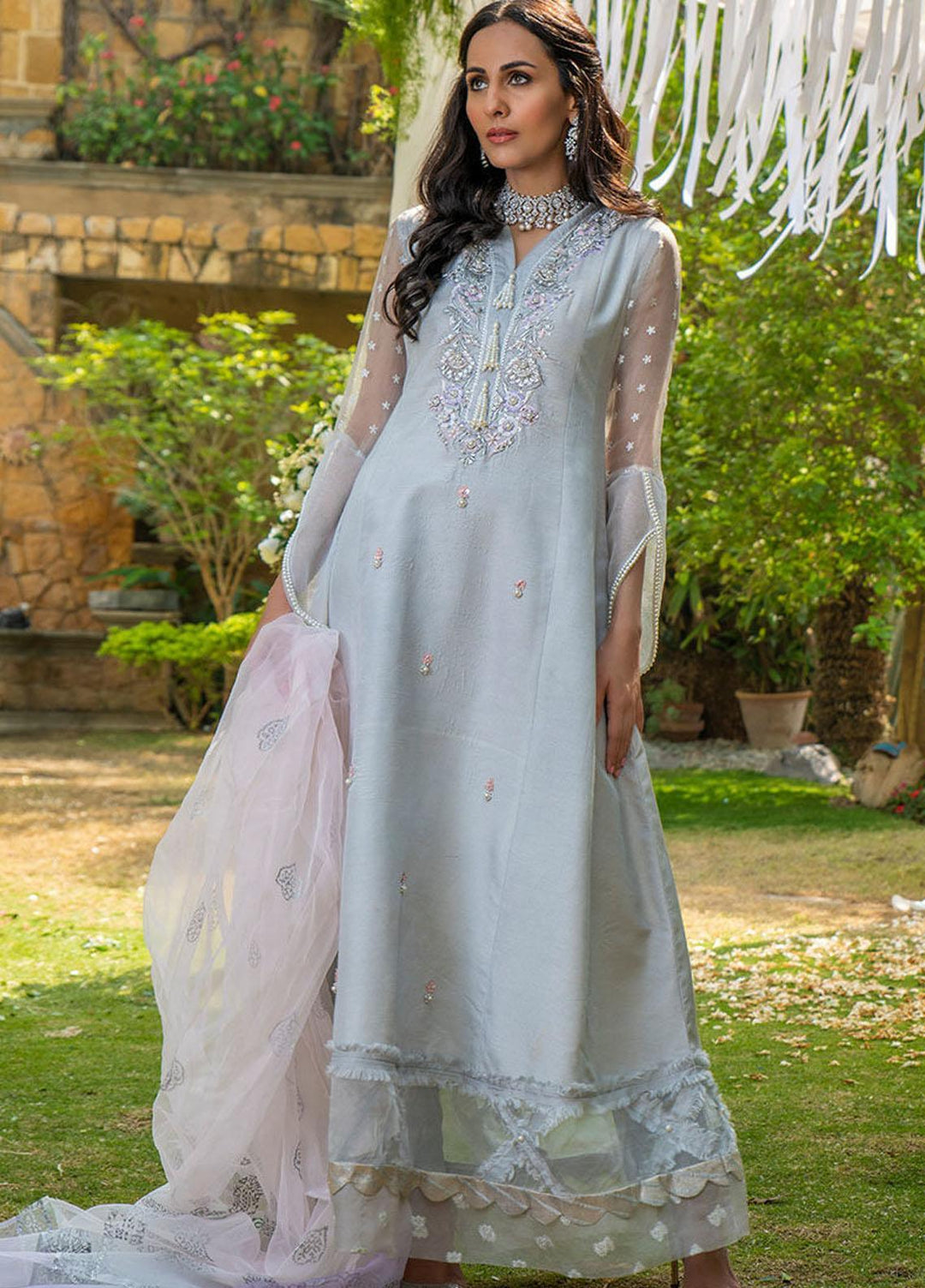 Fatima Khan Luxury Pret  Silk Shirt 5009 ZINNIA