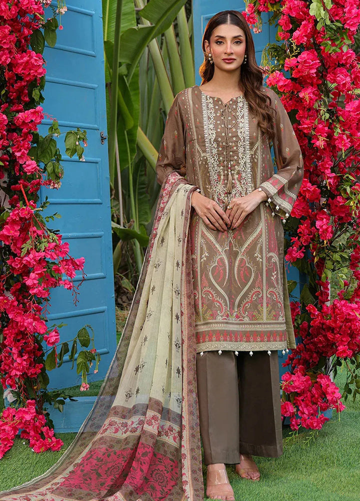Faustina By Salitex Embroidered Cambric Suit Unstitched 3 Piece SUN24F UNS24AIZ024UT - Summer Collection