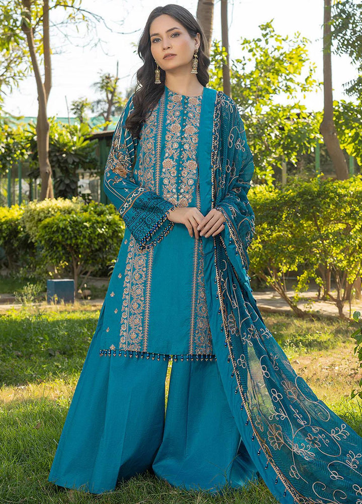 Faustina By Salitex Embroidered Lawn Suits Unstitched 3 Piece ST23F WK-01091AUT - Summer Collection