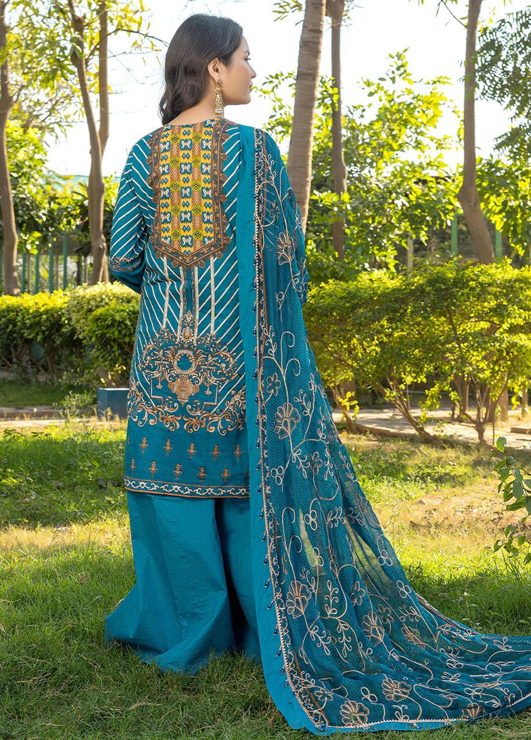 Faustina By Salitex Embroidered Lawn Suits Unstitched 3 Piece ST23F WK-01091AUT - Summer Collection