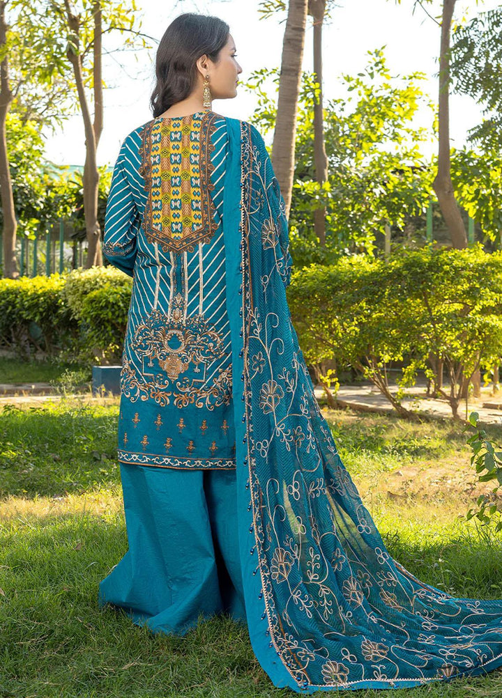 Faustina By Salitex Embroidered Lawn Suits Unstitched 3 Piece ST23F WK-01091AUT - Summer Collection