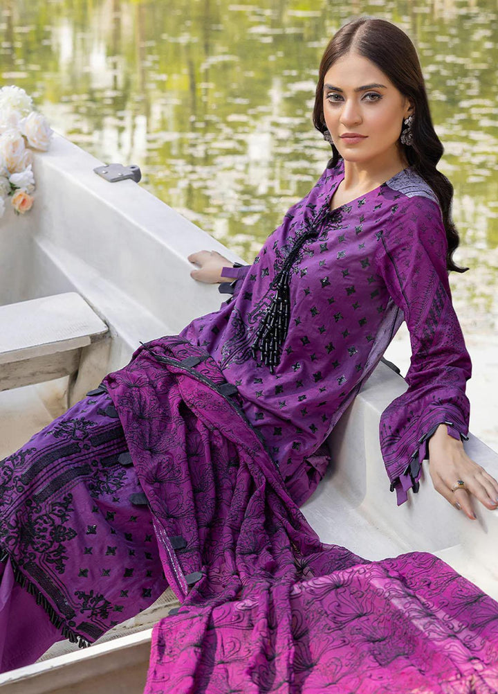 Faustina By Salitex Embroidered Lawn Suits Unstitched 3 Piece ST23F WK-01095BUT - Summer Collection