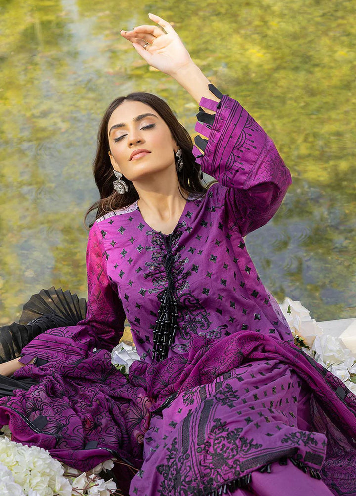 Faustina By Salitex Embroidered Lawn Suits Unstitched 3 Piece ST23F WK-01095BUT - Summer Collection