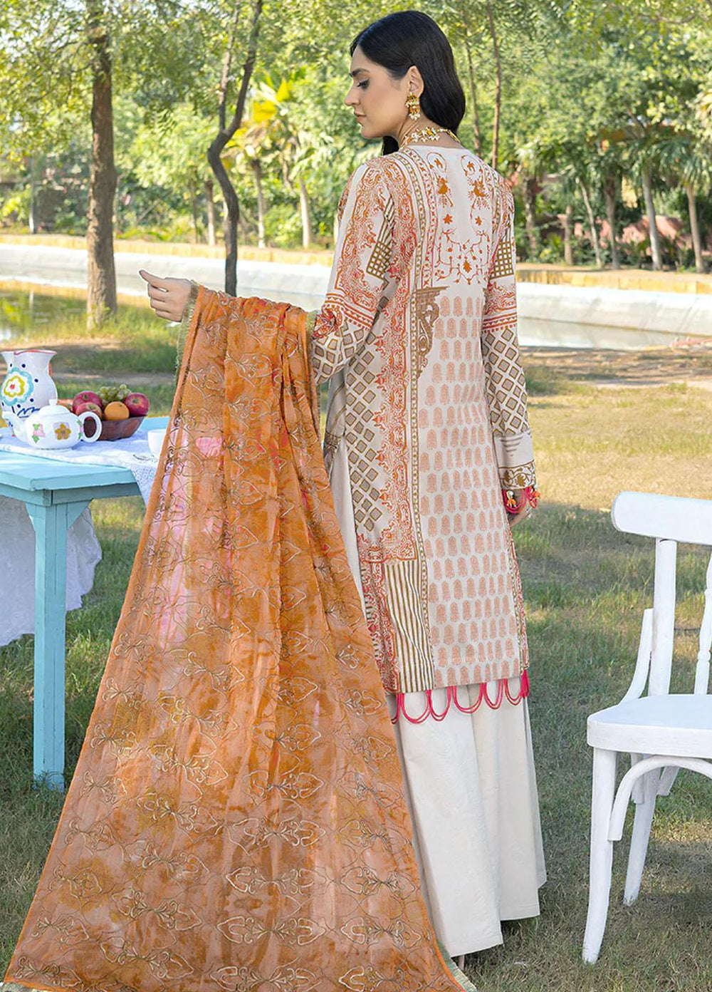 Faustina By Salitex Embroidered Lawn Suits Unstitched 3 Piece ST23F WK-01096BUT - Summer Collection
