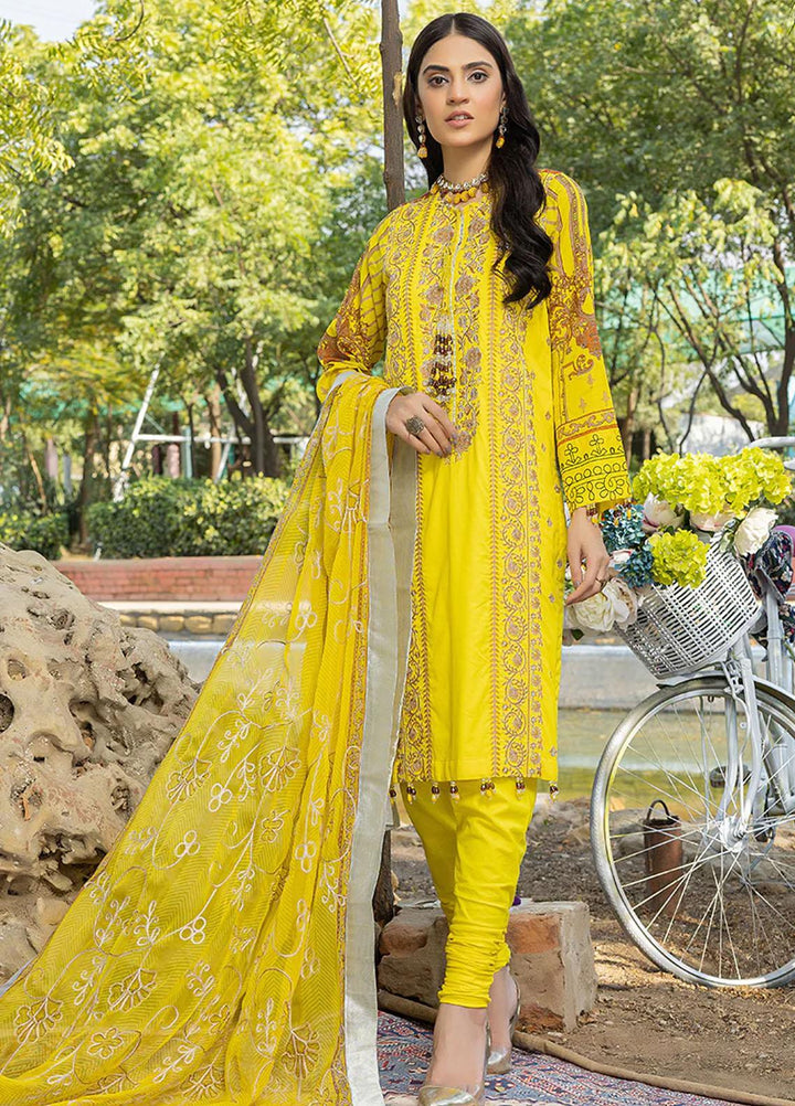 Faustina By Salitex Embroidered Lawn Suits Unstitched 3 Piece ST23F WK-01091BUT - Summer Collection