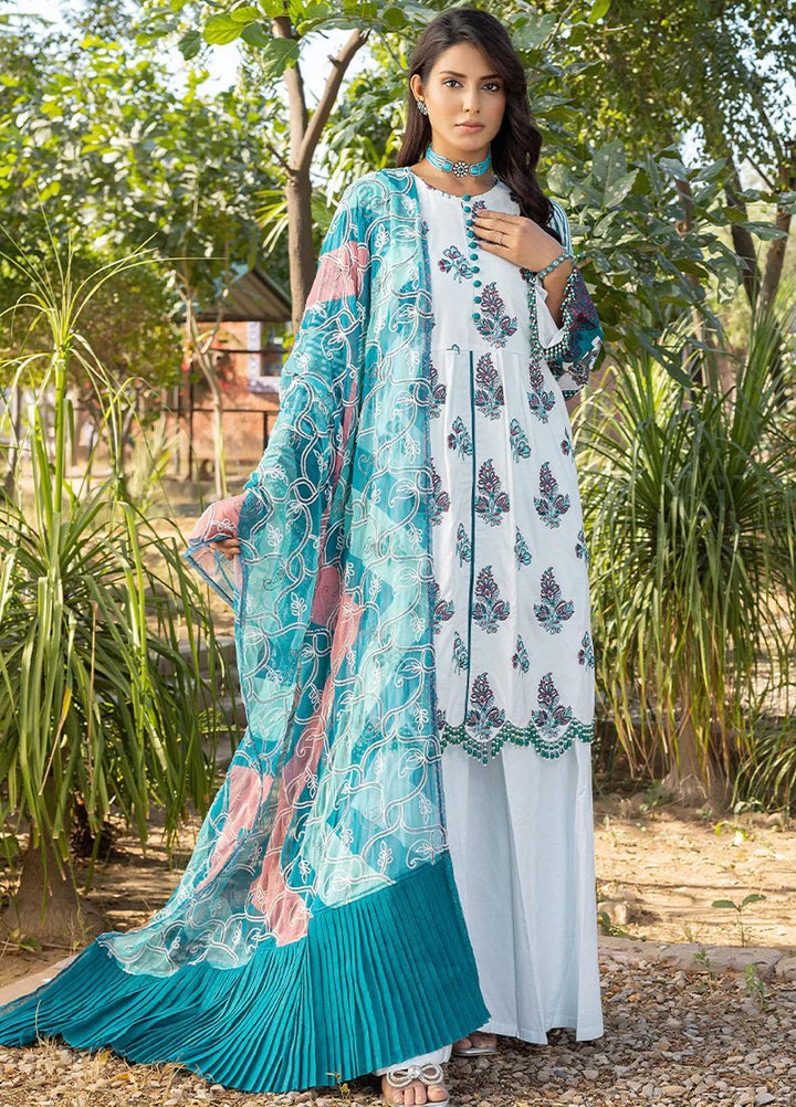 Faustina By Salitex Embroidered Lawn Suits Unstitched 3 Piece ST23F WK-01092BUT - Summer Collection