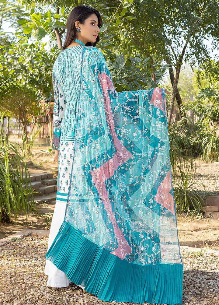 Faustina By Salitex Embroidered Lawn Suits Unstitched 3 Piece ST23F WK-01092BUT - Summer Collection
