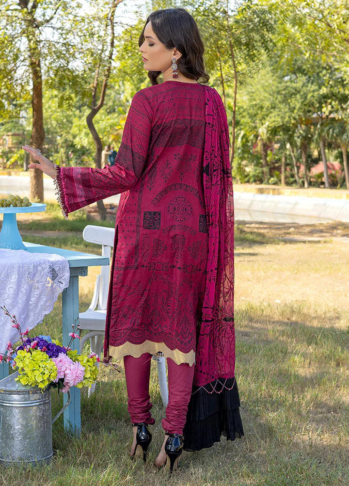 Faustina By Salitex Embroidered Lawn Suits Unstitched 3 Piece ST23F WK-01093AUT - Summer Collection
