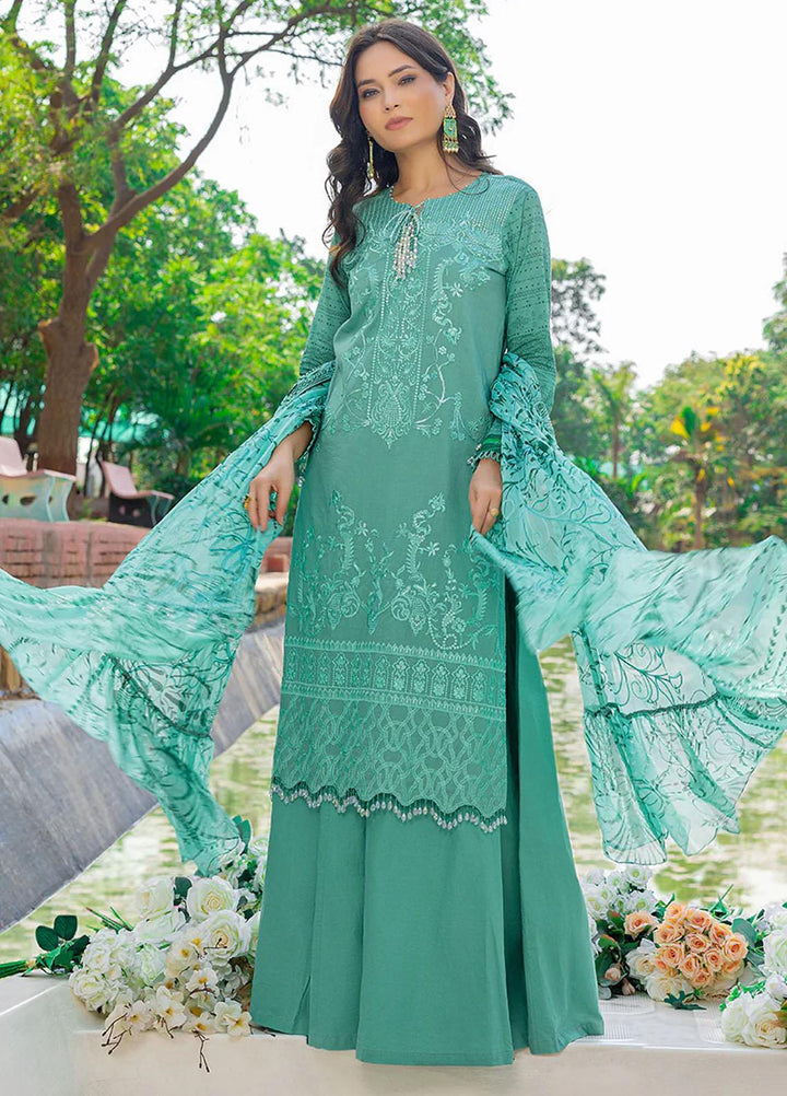Faustina By Salitex Embroidered Lawn Suits Unstitched 3 Piece ST23F WK-01093BUT - Summer Collection