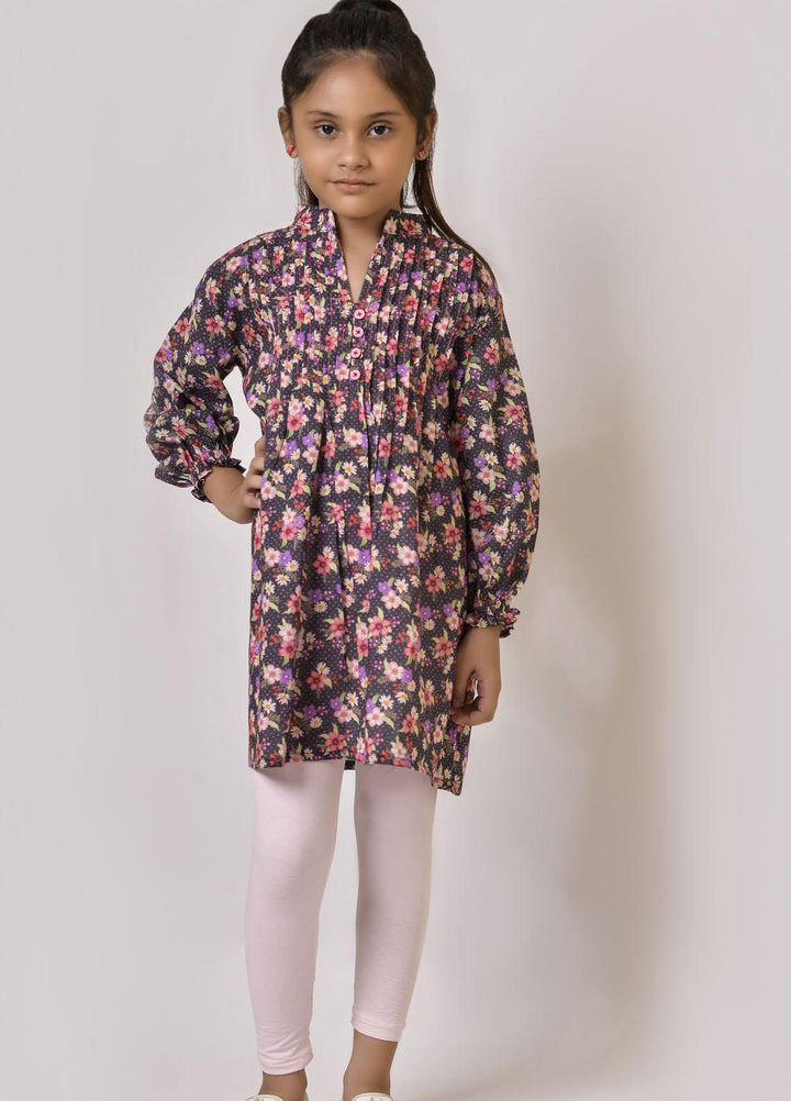 Fauve Lawn Fancy Pret 2 Piece Suit for Girls -  FCG-026 Black
