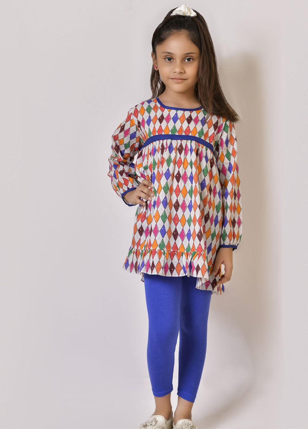 Fauve Lawn Fancy Pret Kurti for Girls -  FCG-024 Red Multi